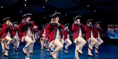 Military retirement ceremony with Old Guard at Conmy Hall