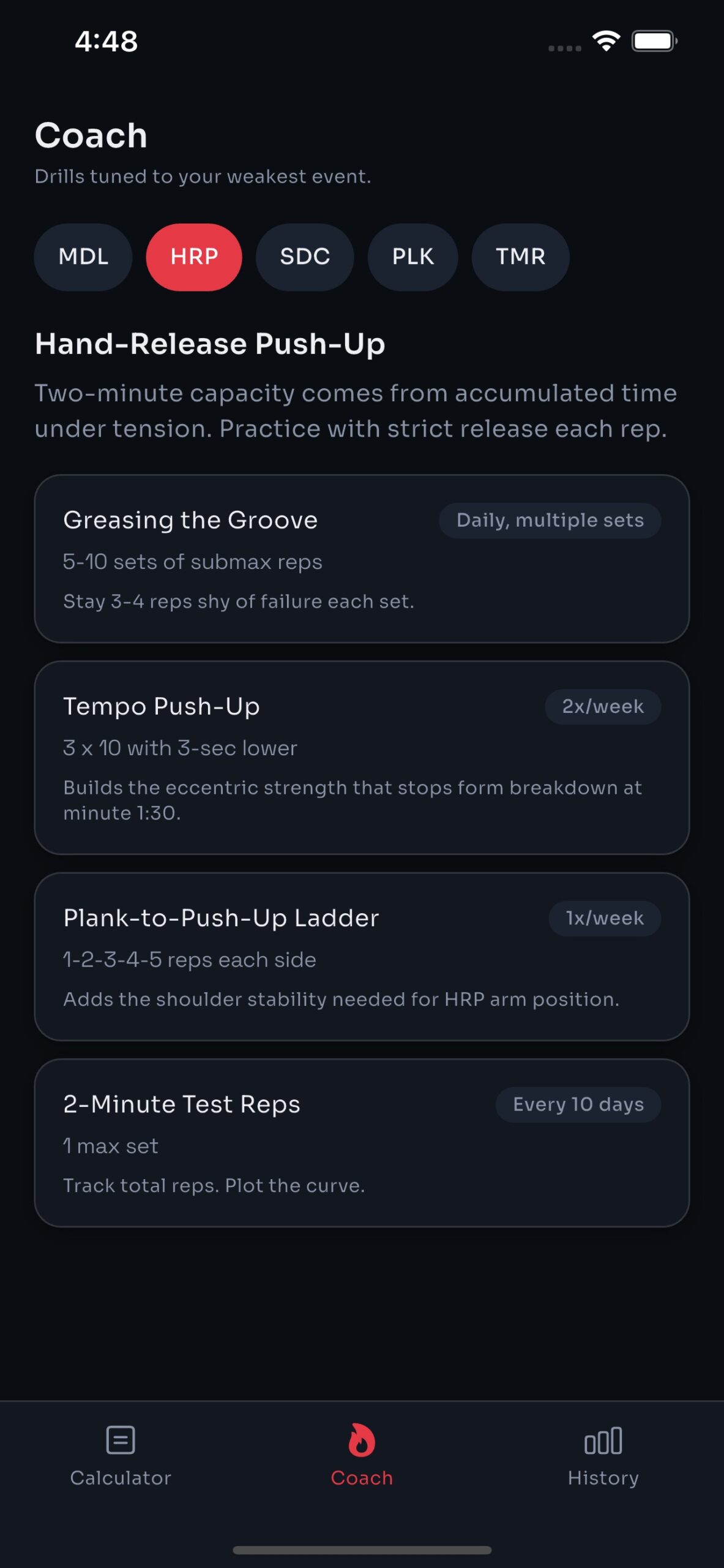 aft-pro-pay-grade-fitness-scoring screenshot